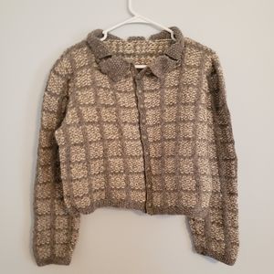Vintage hand knit crop sweater.